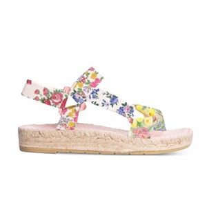 Love shack fancy loves Manebi mixed floral sandals NEW 8